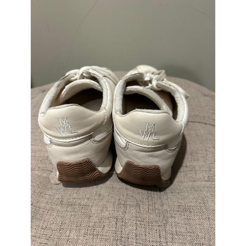 Madewell Sneakers Women's Off White Leather Suede Lace Up Size 8 - Picture 3 of 4